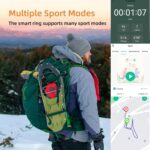 Smart Ring For Women Men, Health Tracker with Heart Rate/Blood Oxygen/Blood Pressure/Sleep Monitoring/Step Counting, IP68 Waterproof Fitness ring, No App Fees for iPhone & Android (Rose Gold, 7#） - Image 6