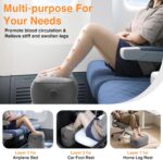 Maliton Inflatable Foot Rest Pillow for Travel,Kids Airplane Bed,Adjustable 3 Layers Height Leg Pillow of Air Travel Essentials,Car, Office, Home - Fast Inflation (Dark Grey) - Image 4