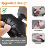 Maliton Inflatable Foot Rest Pillow for Travel,Kids Airplane Bed,Adjustable 3 Layers Height Leg Pillow of Air Travel Essentials,Car, Office, Home - Fast Inflation (Dark Grey) - Image 5