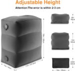 Maliton Inflatable Foot Rest Pillow for Travel,Kids Airplane Bed,Adjustable 3 Layers Height Leg Pillow of Air Travel Essentials,Car, Office, Home - Fast Inflation (Dark Grey) - Image 7