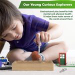 Panda Brothers Montessori Screwdriver Board Set - Wooden Montessori Toys for 4 Year Old Kids and Toddlers, Sensory Bin, Fine Motor Skills, STEM Toys - Image 7