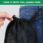 10 PCS With Clips Mesh Drawstring Bags, Portable Nylon Storage Bags for toy,Sports Storage,Outdoor activities etc. (5.9x7.9in) - Image 4