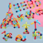 COUOMOXA Magnetic Building Blocks for Kids: Magnetic Stick Montessori Game for 3 4 5 Years Old Toddlers - STEM Starter Toy for Kids Age 3-5 Preschool - Birthday Gift for Boys Girls - Image 3