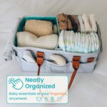 Baby Diaper Caddy With Lid, Diaper Caddy Organizer for New Mom Gifts, Newborn Essentials Must Haves, Registry for Baby, Baby Registry Search, Baby Gift Basket Baby Must Haves Travel Bag - Image 3