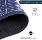 CAD Shortcuts XL Mouse Pad (31.5”×11.8”) – Extended Large Desk Mat with 60+ AutoCAD Commands, Stitched Edges, Non-Slip Base – Productivity Tool for Engineers, Architects, Students & Gamers - Image 5