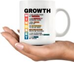 Growth Mindset Definition Mug Inspirational Gifts for Women Men Motivational Gifts For Son Daughter Coworkers Employees Students Novelty Drinkware Ceramic Mug 11 oz White - Image 9