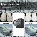 Shoe Washing Machine Bag, Laundry Shoe Bag for Washer and Dryer, Reusable Zipper Plush Sneaker Washing Machine Bag for Shoes, Gym,Tennis Shoes, Sports Delicate Gray 2pc - Image 5