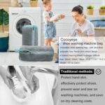 Shoe Washing Machine Bag, Laundry Shoe Bag for Washer and Dryer, Reusable Zipper Plush Sneaker Washing Machine Bag for Shoes, Gym,Tennis Shoes, Sports Delicate Gray 2pc - Image 7