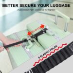Luggage Straps, Stretchable Luggage Connector Straps for Suitcases, Metal Buckle Add A Bag Adjustable Attachment Accessories Belts (Black-Metal Buckle, 1" W) - Image 3
