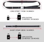 Luggage Straps, Stretchable Luggage Connector Straps for Suitcases, Metal Buckle Add A Bag Adjustable Attachment Accessories Belts (Black-Metal Buckle, 1" W) - Image 4