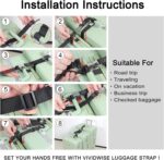 Luggage Straps, Stretchable Luggage Connector Straps for Suitcases, Metal Buckle Add A Bag Adjustable Attachment Accessories Belts (Black-Metal Buckle, 1" W) - Image 7