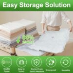 ZXA Vacuum Storage Bags with Electric Air Pump, 5 Pack Large 32''x 24'' Vacuum Seal Bags for Clothing, Space Saver Vacuum Storage Bags for Blanket, Duvets, Pillows, Comforters - White - Image 3