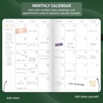 GoGirl Weekly Schedule Planner – Hourly Work & Life Planner with Time Slots – Vertical Agenda Organizer for Daily Productivity, A5 (Forest Green) - Image 5