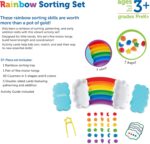 Learning Resources Rainbow Sorting Set, fine Motor, Sorting, Patterning & Addition Skills, Toddler Educational Toys, Sensory Tray - Image 7