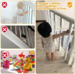 Balcony Netting for Pets，Apartment，Stair，Trampoline，Playground，Child Safety Rope Net，Driveway Net for Kids Safety，Baseball Softball Net Sports Netting (3.3ft×6.6ft, White) - Image 3