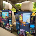 Car Backseat Organizer with 11" Table Holder, 10 Storage Pockets Seat Back Protectors Kick Mats for Kids Toddlers, Travel Accessories, 2 Pack, Blue - Image 4