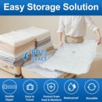 ZXA Vacuum Storage Bag with Electric Air Pump, 20 Pack (4 Jumbo, 4 Large, 4 Medium, 4 Small, 4 Roll Up Bags) Vacuum Seal Bags for Clothing, Pillows, Blanket, Duvets, Comforters, Travel - Image 3