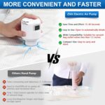 ZXA Vacuum Storage Bag with Electric Air Pump, 20 Pack (4 Jumbo, 4 Large, 4 Medium, 4 Small, 4 Roll Up Bags) Vacuum Seal Bags for Clothing, Pillows, Blanket, Duvets, Comforters, Travel - Image 4