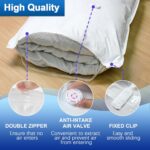 ZXA Vacuum Storage Bag with Electric Air Pump, 20 Pack (4 Jumbo, 4 Large, 4 Medium, 4 Small, 4 Roll Up Bags) Vacuum Seal Bags for Clothing, Pillows, Blanket, Duvets, Comforters, Travel - Image 5