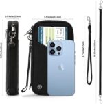 Passport Wallet, RFID Passport Holder with Vaccine Card Slot, for Family and Women & Men, Travel Document Organizer with Removable Wristlet Crossbody Strap (Black) - Image 4