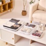 Clear Hard Shell Zipper Pouches, Clear Zipper Bags, Hard Case Pouches for Purse & Diaper Bag Organizer,and Travel Essentials (XL+3M) - Image 5