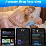 Smart Fitness Ring for Women Men - Activity & Health Tracker Ring with Heart Rate/Pressure/Sleep/Steps/Blood Oxygen Monitoring, 10ATM Waterproof for iPhone and Android, No Subscription Fee (8#) - Image 3