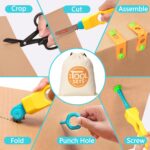 Cardboard Cutter Tools for Kids, Cardboard Construction Kit for Age 5 6 7 8+, Creative STEM Educational Toys for Family, Team Activities, Classroom Learning, Birthday for Boy Girl - Image 6