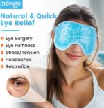 NEWGO Cooling Eye Mask for Puffy Eyes, Cold Eye Mask Eye Ice Pack for After Eyes Surgery, Tension Stress Relief, Itchy Eyes, Headaches, Dark Circles - Blue - Image 3