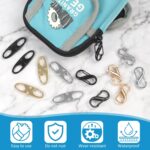 Phinus Lock Combo, Total 21PCS Clips Anti-Theft, Locks Anti-Theft for Luggage, Clothing, Backpacks, Boots, Purses, Travel Outdoor Sports(Black, Silver, Gold) - Image 6