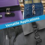 Phinus Lock Combo, Total 21PCS Clips Anti-Theft, Locks Anti-Theft for Luggage, Clothing, Backpacks, Boots, Purses, Travel Outdoor Sports(Black, Silver, Gold) - Image 8