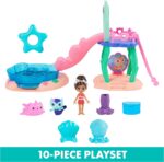 Gabby's Dollhouse, Purr-ific Pool Playset with Gabby and Mercat Figures, Color-Changing Mermaid Tails and Pool Accessories Kids Toys for Ages 3 and Up - Image 4