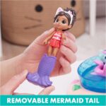 Gabby's Dollhouse, Purr-ific Pool Playset with Gabby and Mercat Figures, Color-Changing Mermaid Tails and Pool Accessories Kids Toys for Ages 3 and Up - Image 9