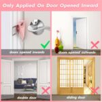 AceMining Portable Door Lock Home Security Door Locker Travel Lockdown Locks for Additional Safety and Privacy Perfect for Traveling Hotel Home Apartment College-Pink(1 Pack) - Image 7