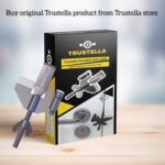 Original Trustella Heavy-Duty Portable Door Lock - Stainless Steel Security Device for Enhanced Safety - Ideal for Home, Travel, Hotels, Apartments - Silicone Protector Caps Included (1, Black) - Image 4