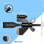 Original Trustella Heavy-Duty Portable Door Lock - Stainless Steel Security Device for Enhanced Safety - Ideal for Home, Travel, Hotels, Apartments - Silicone Protector Caps Included (1, Black) - Image 7