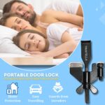 Original Trustella Heavy-Duty Portable Door Lock - Stainless Steel Security Device for Enhanced Safety - Ideal for Home, Travel, Hotels, Apartments - Silicone Protector Caps Included (1, Black) - Image 8