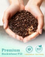 Hihealer Premium Meditation Cushion - Comfortable Floor Pillow for Adult Traditional Crescent Meditation Pillow Yoga Buckwheat Bolster (Grey) - Image 3