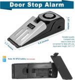 Upgraded Portable Door Lock & Door Stop Alarm, TOWODE Dual Protection Security Door Kit, Portable Door Lock for Travel Essential, for Traveling Hotel Home Apartment College House - Image 4