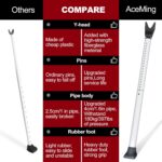 AceMining Upgraded Door Security Bar & Sliding Patio Bar, Heavy Duty Stoppers Adjustable Jammer for Home, Apartment, Travel (1 Pack,White) - Image 6