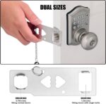 Portable Door Lock for Travel, Door Lock Self-Defense Security Device for Home, Apartment, Hotel, Living Motel, School Dorm, House for Open Inwards Door - Image 3