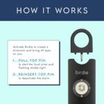 She’s Birdie–The Original Personal Safety Alarm for Women by Women–Loud Siren, Strobe Light and Key Chain in a Variety of Colors (Charcoal) - Image 3
