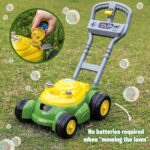 John Deere Bubble Lawn Mower for Toddlers, Bubble Blowing Machines, Indoor and Outdoor Gardening Toy, Birthday, Party Favor for Preschool Girls and Boys, No Batteries Required, 2+ - Image 4