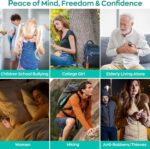 140dB Personal Safety Alarm for Women, 3 Pack Safe Alarm Protection Keychain with Strobe Light & Low Battery Notice, Security Siren Self Defense for Seniors College Girls, Pink+Blue+Black - Image 7