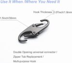 Zpsolution Double Small Carabiner Clips - Zipper Clip Theft Deterrent - Securing Pulls Closed - Zipper Pull Replacement - Image 3