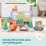 Melissa & Doug Blockables™ Town Snap and Play, Mix and Match Connectable Wooden Building Blocks Play Set Toy for Preschool Boys and Girls (73 Pcs) - Image 4
