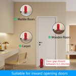 Door Stoppers Security - Portable Door Lock for Travel Anti Theft Door Blocker, Hotel Room Apartment Safety - No Drill Garage Door Brace Devices for Women, Children - Sleep with Peace of Mind - Image 5