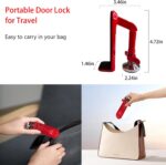 Door Stoppers Security - Portable Door Lock for Travel Anti Theft Door Blocker, Hotel Room Apartment Safety - No Drill Garage Door Brace Devices for Women, Children - Sleep with Peace of Mind - Image 7