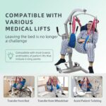 Full Body Patient Lift Sling Size S, Toileting Transfer Slings, Head and Back Support, Split Legs with Commode Opening, 5 Handles, 6 Straps, Lifting Sling Compatible with Various of Lifts - Image 3