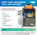 HERO Neck Wallet, RFID Blocking Passport Holder, Easy to Conceal Travel Pouch - Image 3