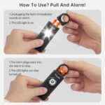 Thopeb–The Original Personal Safety Alarm for Women Self Defense – Elders & Kids Self Defense Keychain Siren – 135dB Loud Siren Bird Sound – Cute Key Chains Protection (Charcoal) - Image 3